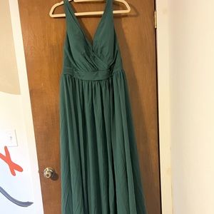 Azazie Kora bridesmaid dress - dark green